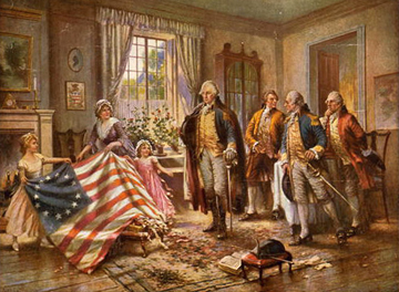Betsy Ross and the new flag